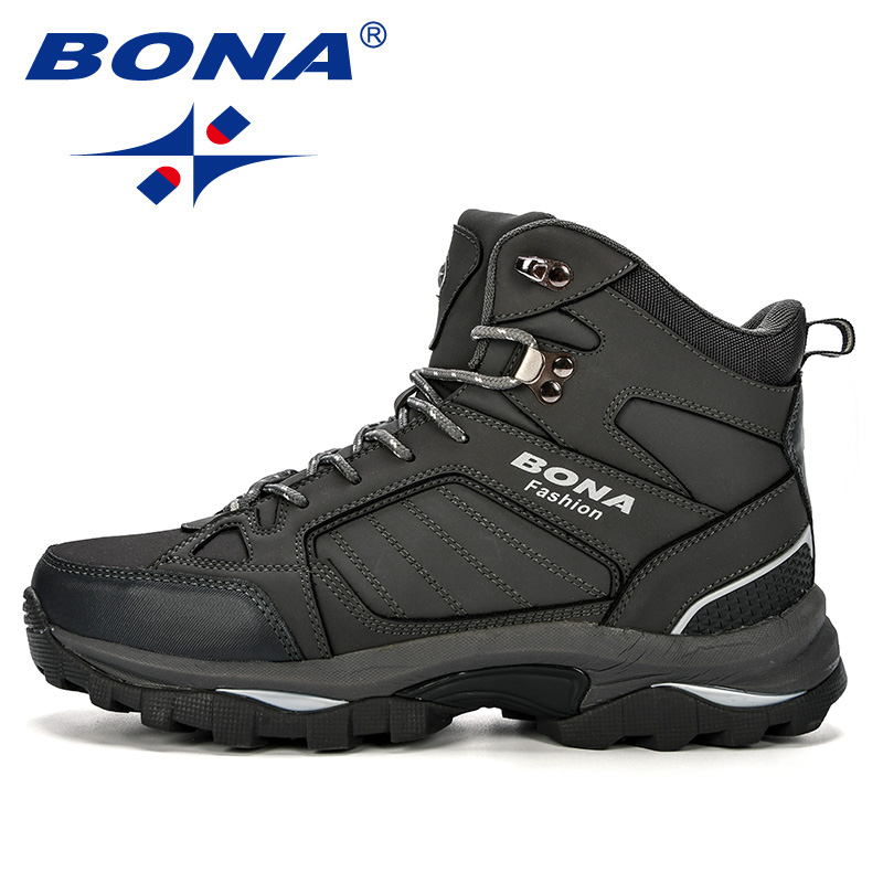 BONA 2023 nuevos diseñadores botas altas de gamuza de invierno botas de nieve de felpa cálidas para hombre botas de senderismo antideslizantes de alta calidad Mansculino