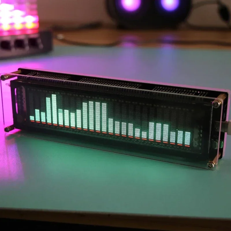 TYPE-C 5V 12V amplificatore di potenza per auto VFD spettro musicale display orologio controllo vocale indicatore di livello analizzatore di ritmo VU Meter