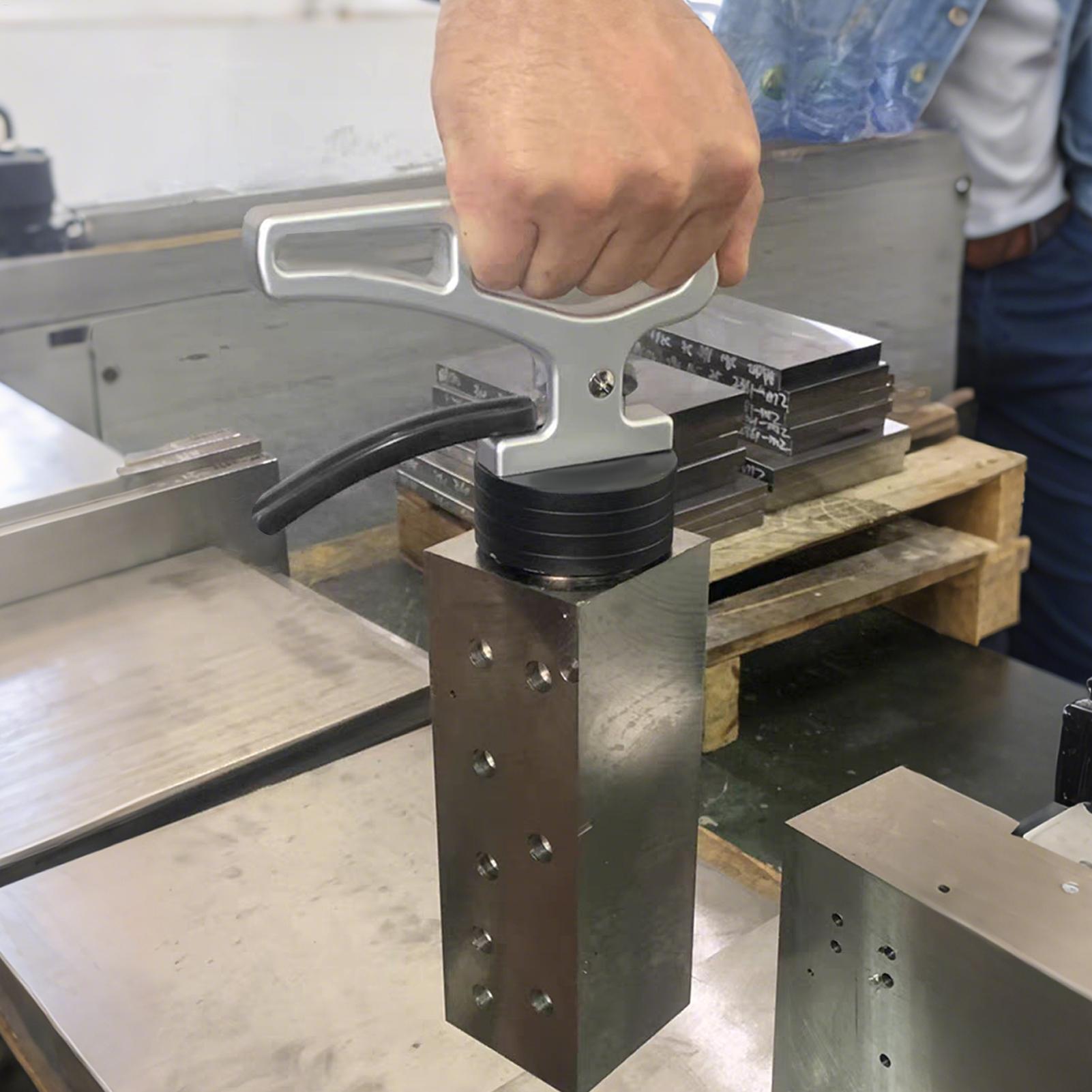 Alça de elevação magnética suporte de ferramenta magnética resistente suporte manual de liberação rápida para objeto de metal gadgets multiuso para