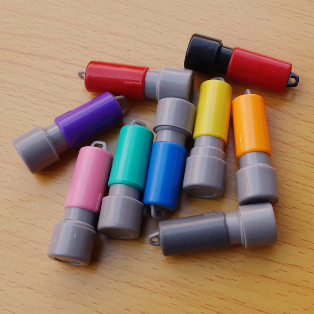 10 ชิ้นซีลกรณี Self Ink แสตมป์วันหยุด DIY พร้อม Pad เปล่าซีลขนาดเล็กชื่อทําเครื่องมือ