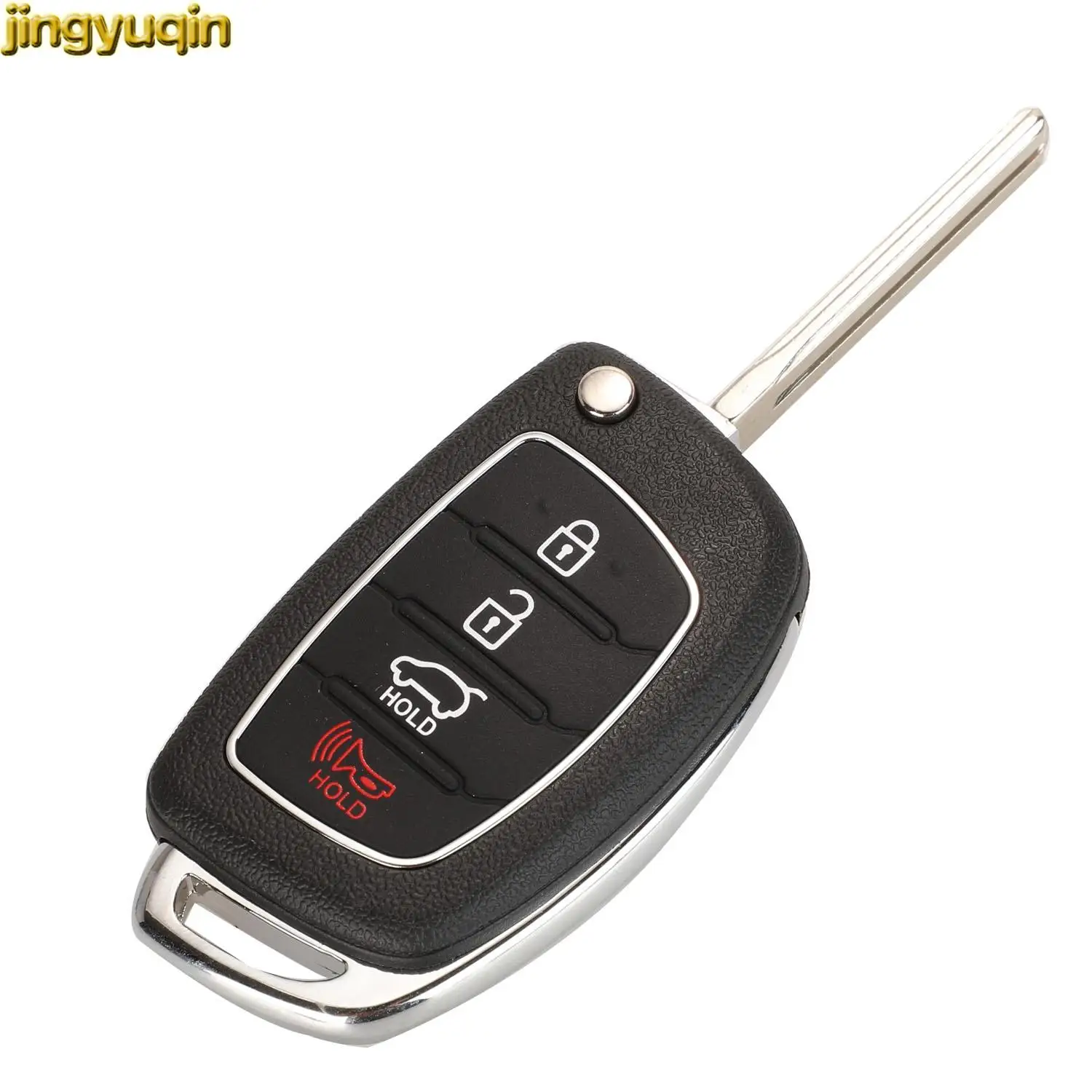 Jingyuqin 3/4B Flip Remote Chave Shell Para Hyundai HB20 Santa Fe I20/30/45 IX35/45 Mistra Accent I40 Solaris Elantra Verna Anahtar