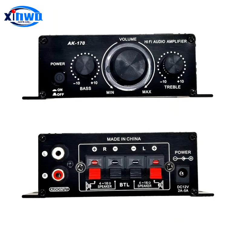 Ak170 lumière Mini amplificateur de puissance stéréo avec haut-parleur de 4 pouces Kit de bricolage vente Pinball Audio Arcade Machine de jeu Module lecteur Mp3