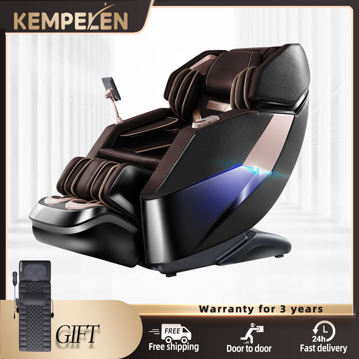 Luxury 4D Massage Chair with SL Track & Heat Therapy | Full Body Airbag | Zero Gravity Recliner | 3-Year Warranty