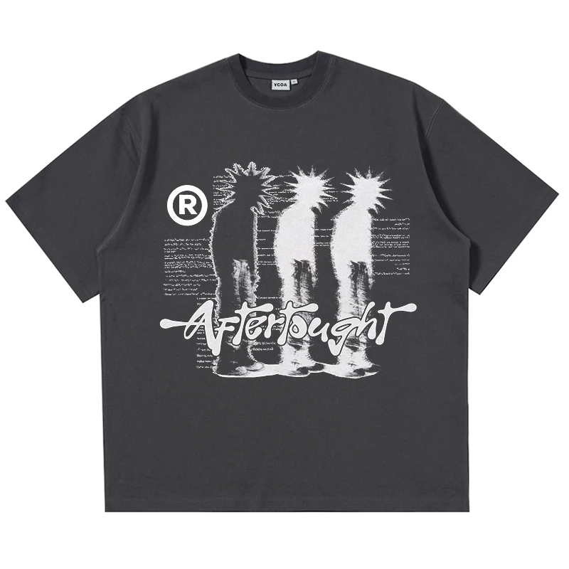 メンズヴィンテージ半袖Tシャツ,特大のイメージ,y2k影,ストリートウェア,アーバンウェア,ハラジュク,ヴィンテージ,美的ウェア