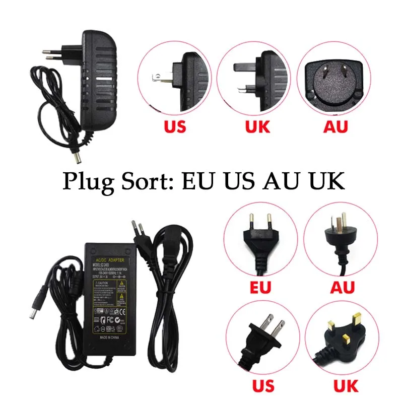 DC 5V 12V 24V LED Power Supply AC 110V~220V  Lighting Transformer 1A 2A 3A 4A 5A 6A 8A 10A Power Adapters For CCTV Camera Router