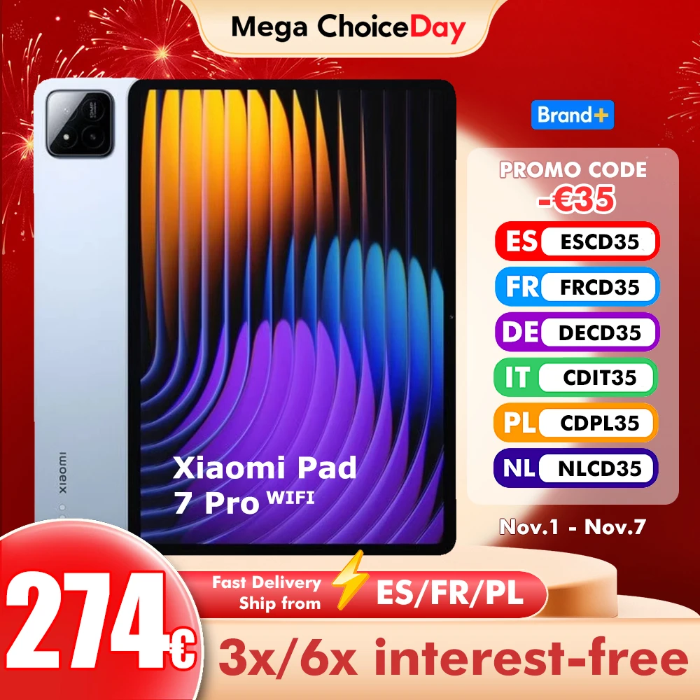 Xiaomi Pad 7 Pro 8 GB/128 GB 8 GB/256 GB 12 GB/512 GB Tablet 50 MP Rückkamera Snapdragon 8S Gen 3 8850 mAh Akku