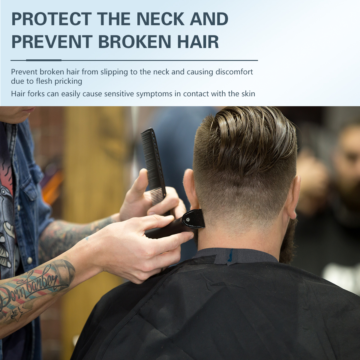 Cuello de corte de pelo profesional, Collar de peluquería desechable, capa de corte de pelo que cubre el cuello, rollo de papel, envoltura de corte, accesorio delantal