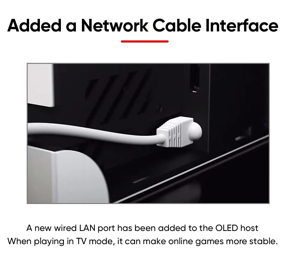 Nintendo Switch Modelo OLED Tela de 7 polegadas Joy‐Con Alça de áudio aprimorado Console ajustável Modo de TV estável Videogame