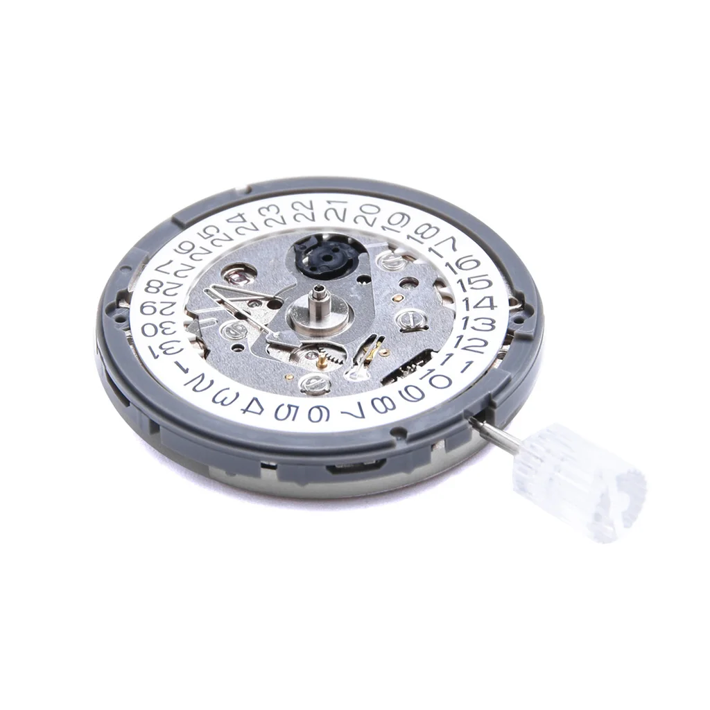 Neues NH35 24 Schmuck-Krone mit hoher Genauigkeit, mechanisches Automatikwerk, weißes Tag und Datum, 3-Uhr-Krone, 3,8-Zoll-Krone