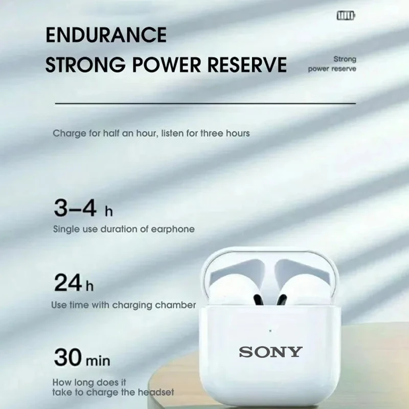 Sony TWS auriculares Bluetooth 9D estéreo inalámbricos auriculares intrauditivos HiFi auriculares manos libres con micrófono para iOS Android
