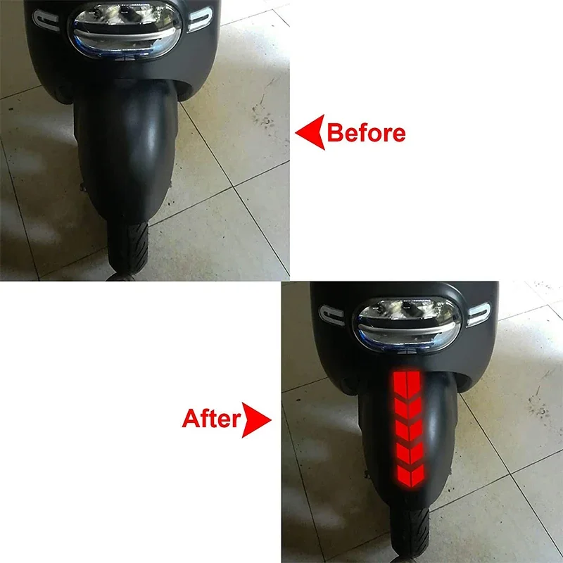 Pegatinas de raya de flecha para motocicleta, pasta de guardabarros, cinta reflectante Universal impermeable a prueba de aceite, accesorios de motocicleta