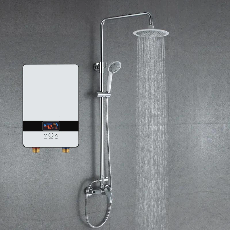 Scaldabagno elettrico istantaneo 6500W 220V Termostato Riscaldatore di flusso Riscaldamento bagno Cucina istantanea Doccia calda Acqua