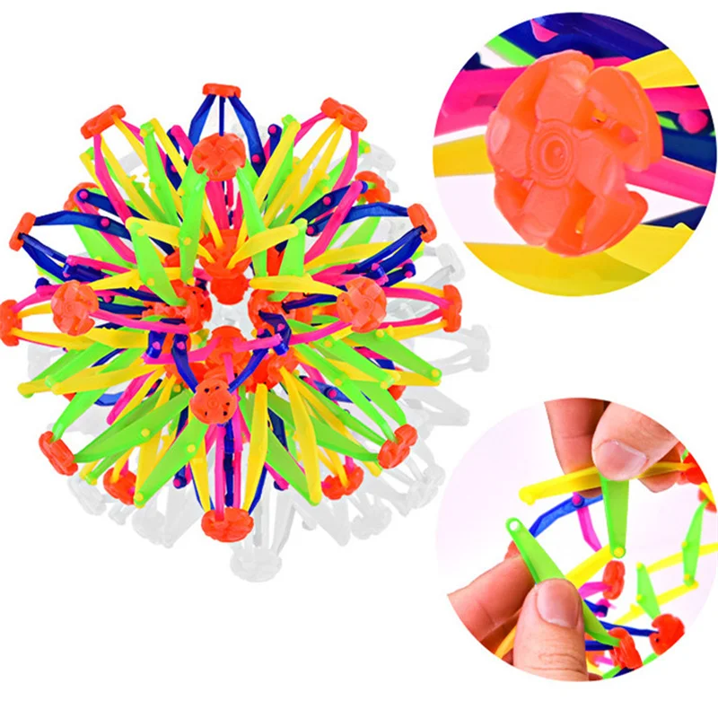 เด็ก Magic Telescopic Ball ดอกไม้กลางแจ้ง Ball โยนลูกบอลหลากหลาย Blossom Party ตลก Props Parent-Child Interaction ของเล่น