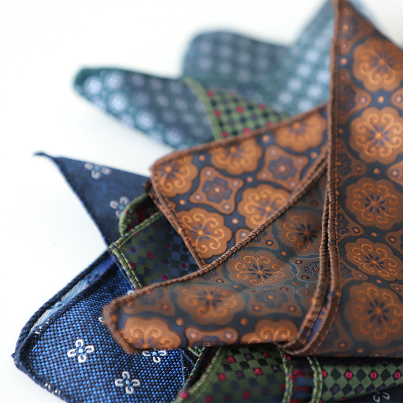 メンズスクエアブラウンポケットスーツ,フォーマルシルクハンカチ,ペイズリーフローラル,チェストスカーフ,タオル,結婚披露宴,2025