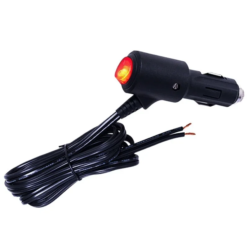 Carro motocicleta atv barco 12v 24v led interruptor liga/desliga isqueiro do carro tomada de energia conector com fusível 10a