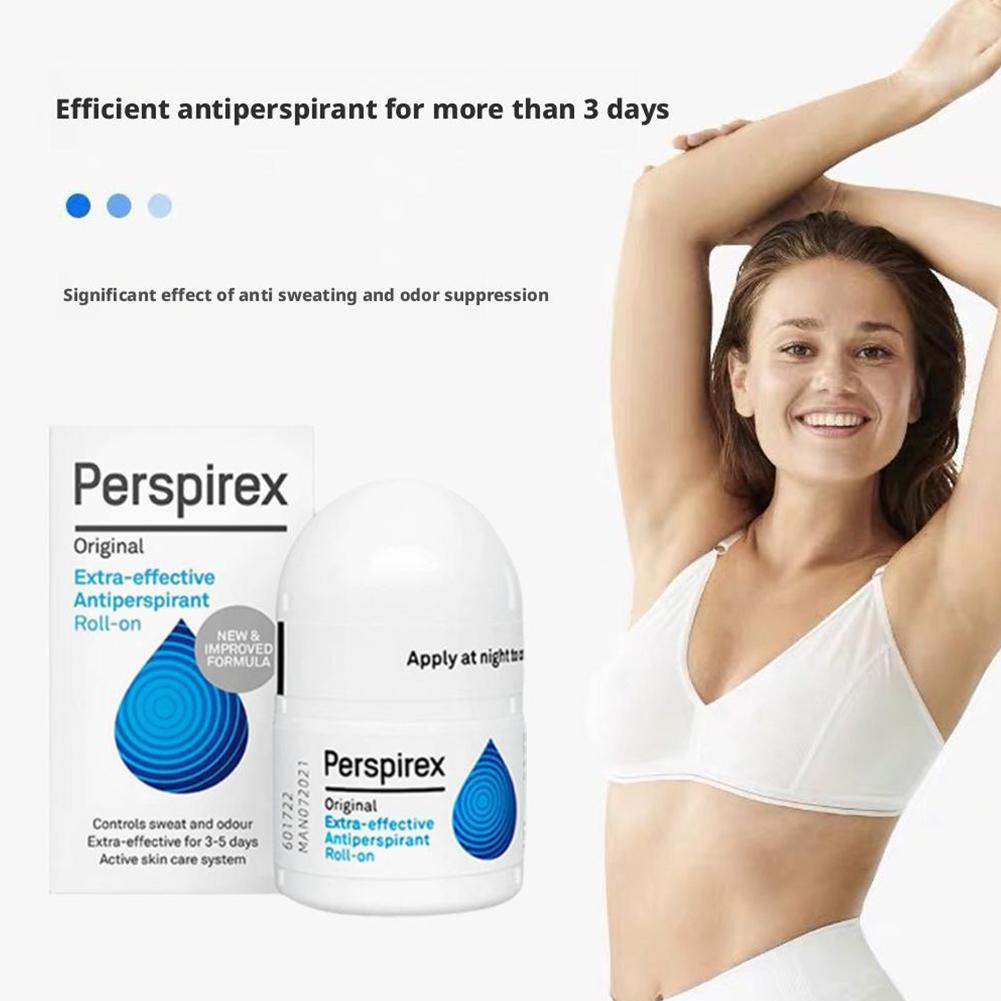 Perspirex Antiperspi Roll On Produto Líquido Forte Confortável à Prova de Suor Loção Anti Suor Fresco As As As As As As Asas Inodoro Cuidados com a Pele