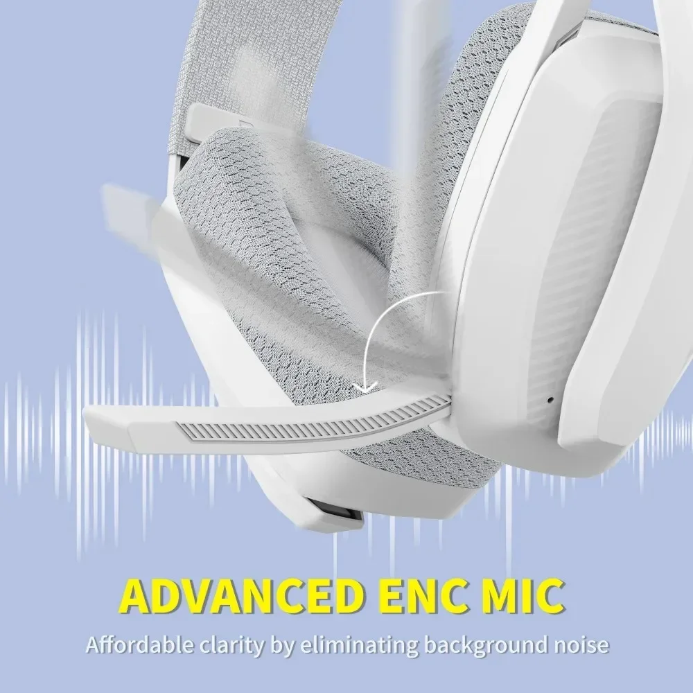 BINNUNE BW06 2,4 GHz Bluetooth-Headsets Gamer mit Mikrofon Drahtloser Gaming-Kopfhörer mit Mikrofon für PS5 PS4 PC Mac Playstation