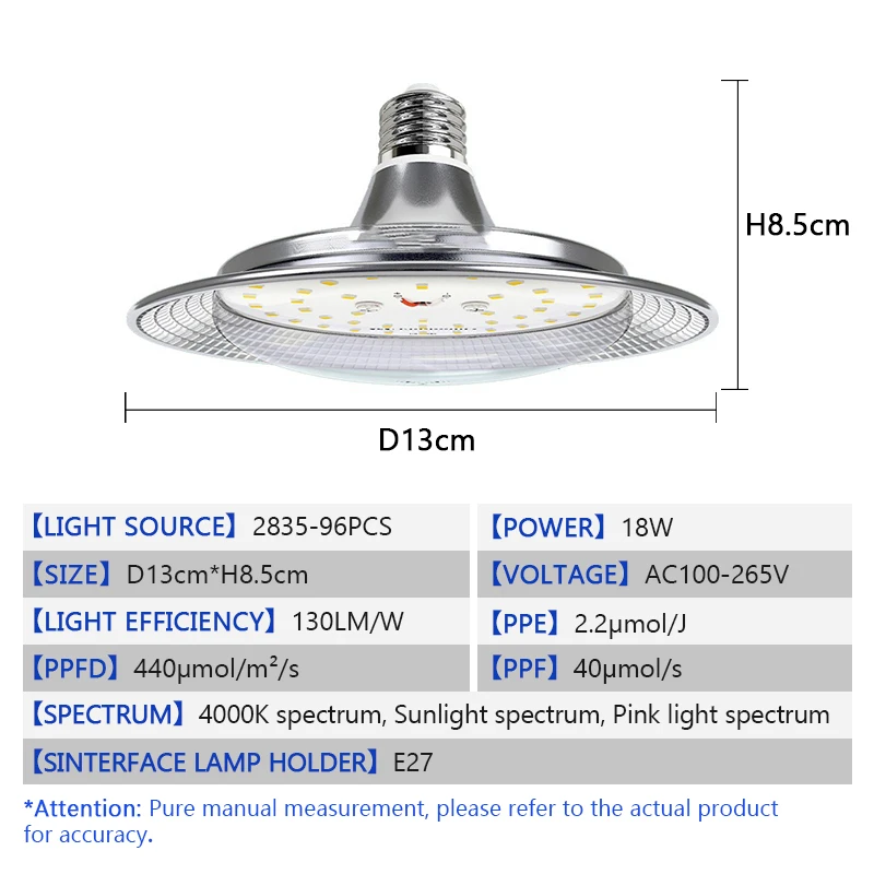 Led cresce a luz 18w AC85-265V espectro completo e27 sunlike phytolamp lâmpada plantas flor estufa tenda hidropônica planta crescimento lâmpada