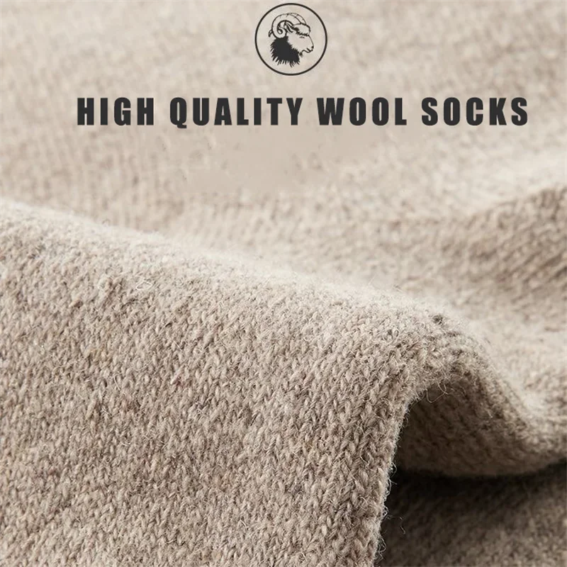 4 par/lote calcetines de invierno para hombre medias cálidas de lana Merino calcetines gruesos para nieve calcetines cómodos elásticos informales de tubo medio para hombre EU38-46