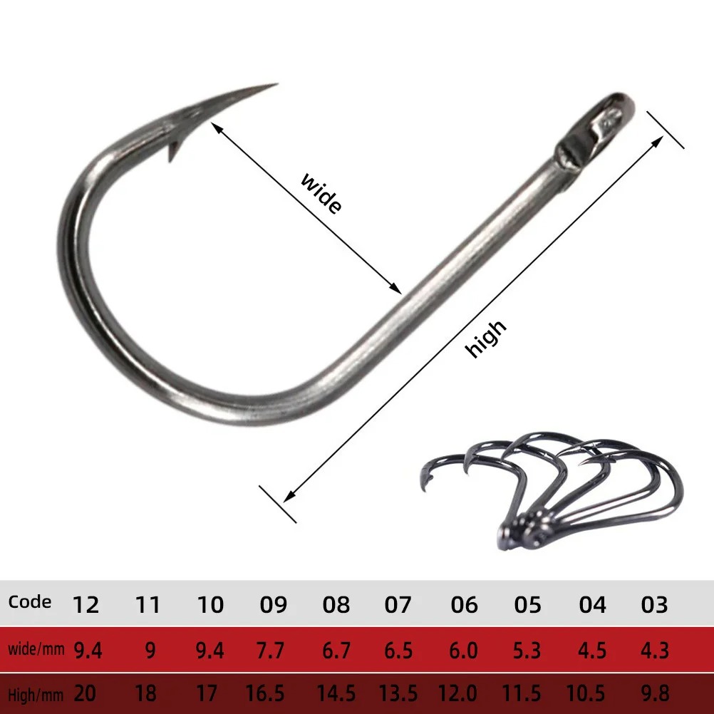 1000PCS Fishing Hooks Set High Carbon Steel Sharp Durable Barbed Fishhook Rock Fishing Equipment Gear Tackle Accessories
