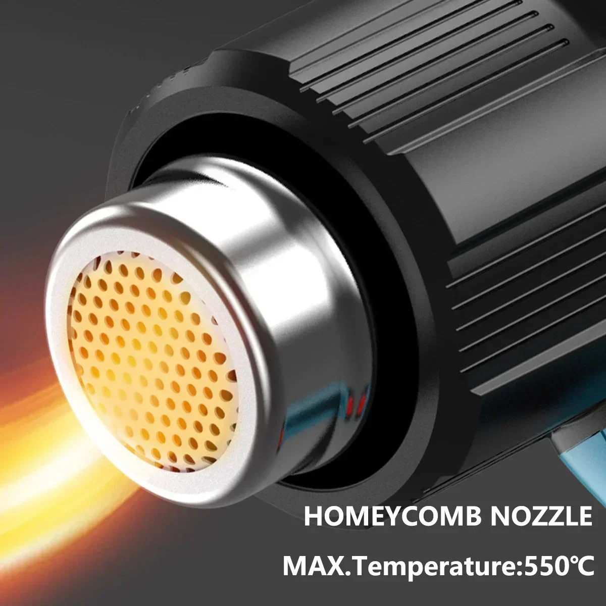 Cordless Heat Gun Wind Speed Optional Temperature adjustment With LED Temperature Display Cordless Hot Air Gun（No battery）