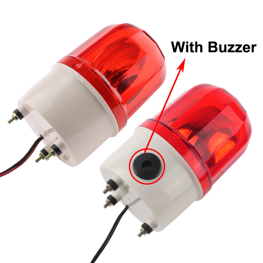 Rotating Beacon Warning Buzzer/NO Sound Strobe Alarm Lamp LTE-1101J DC12V24V AC220V Yellow Blue Red Green Signal Indicator Light