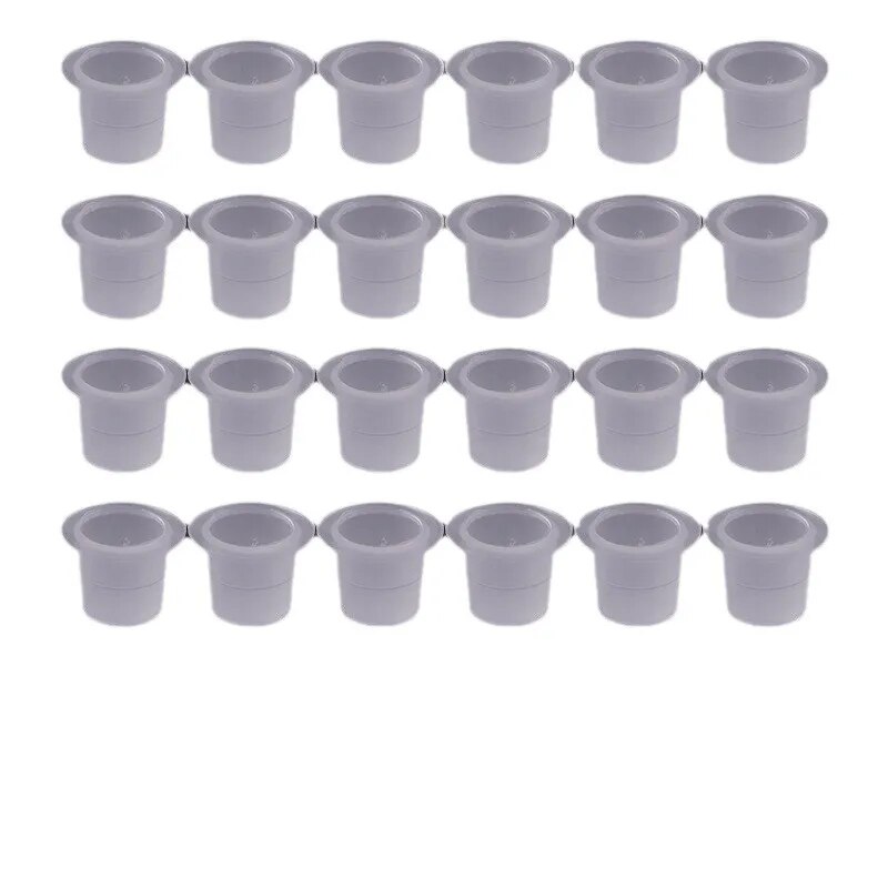 Transparenter Tattoo-Pigmentbecher, einmalig bestickter Pigmentbecher, Pigmentbecher, 100 Stück/Packung, groß und klein
