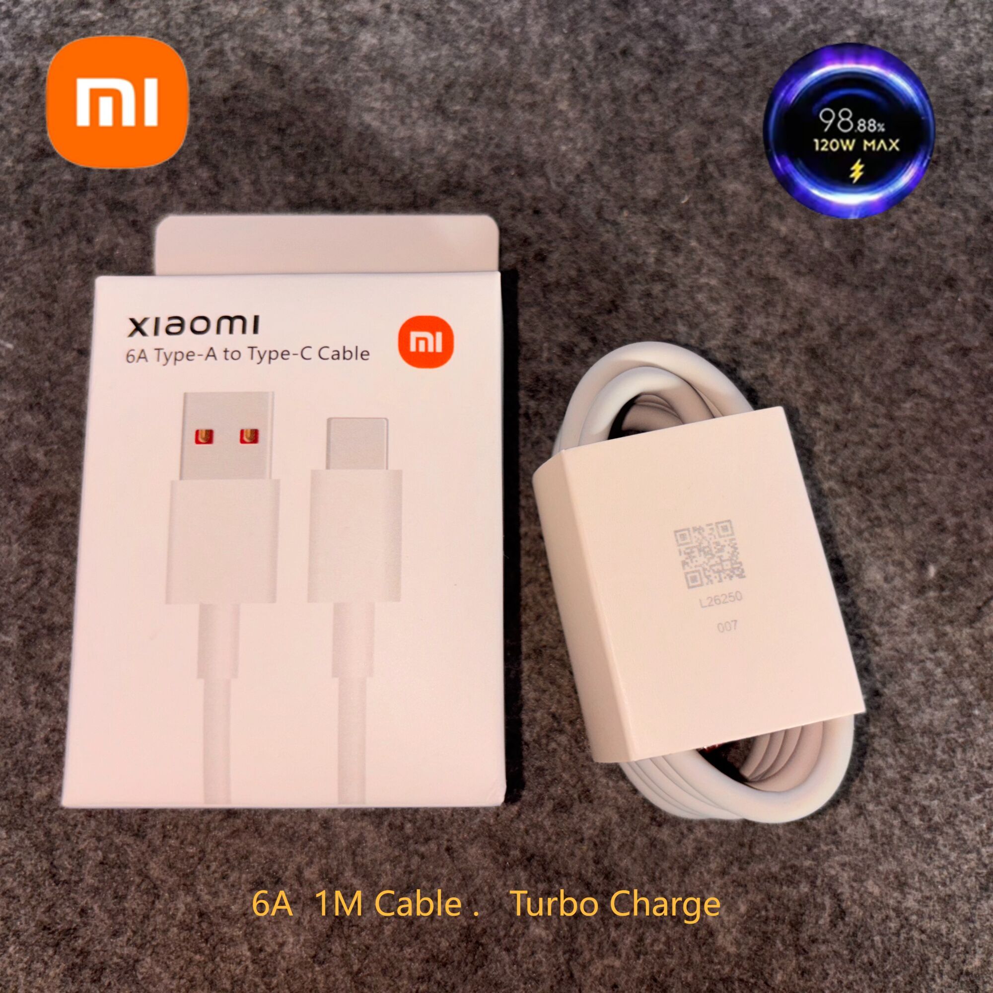 Оригинальный 6A 67W 120W турбо-кабель для быстрой зарядки 1/1,5 M USB Type C шнур для передачи данных для Xiaomi POCO F3 F4 F5 X3 X4 X5 Pro GT & Box