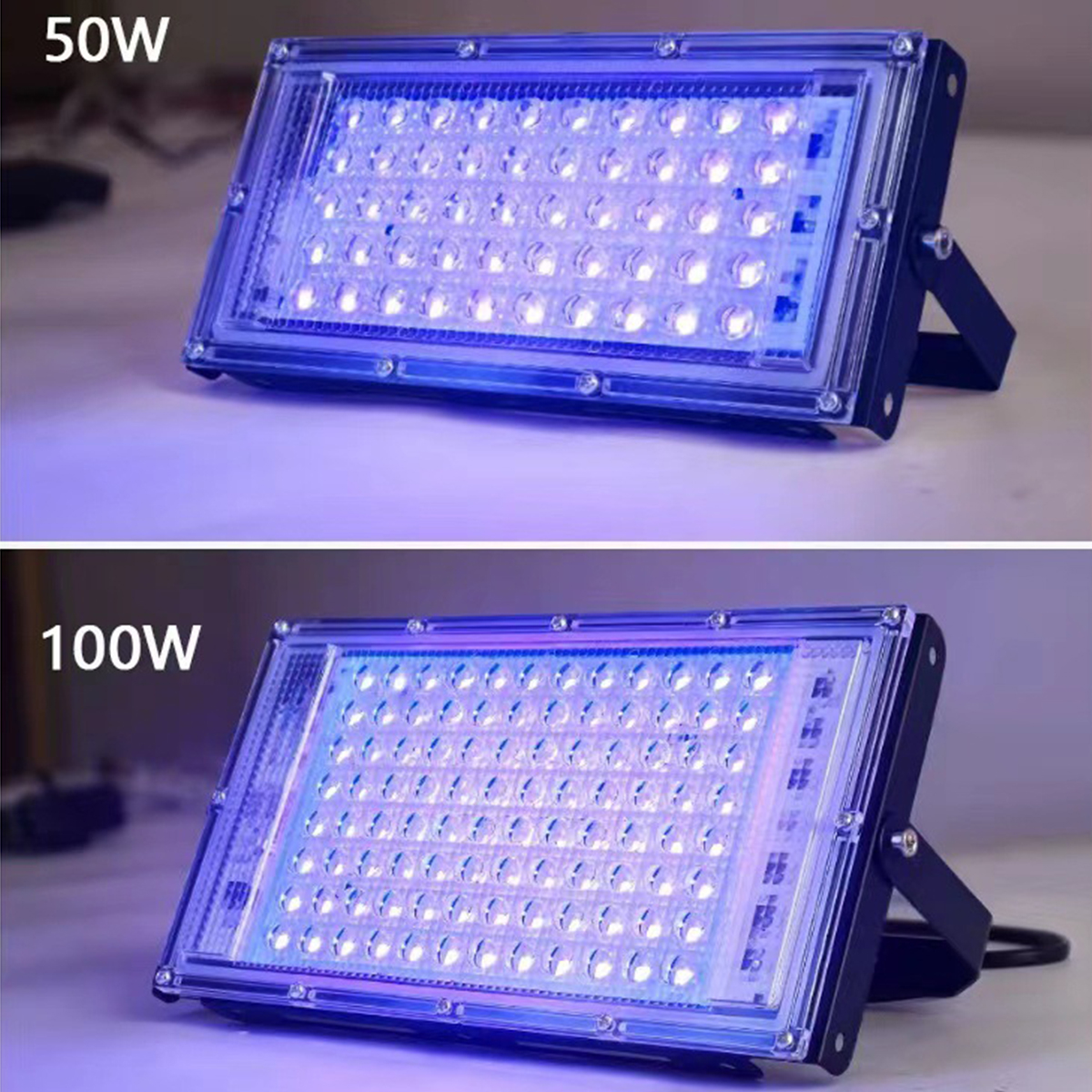 Прожектор Led Uv 50w 100w 395 нм Профессиональный сценический черный свет ультрафиолетовый прожектор