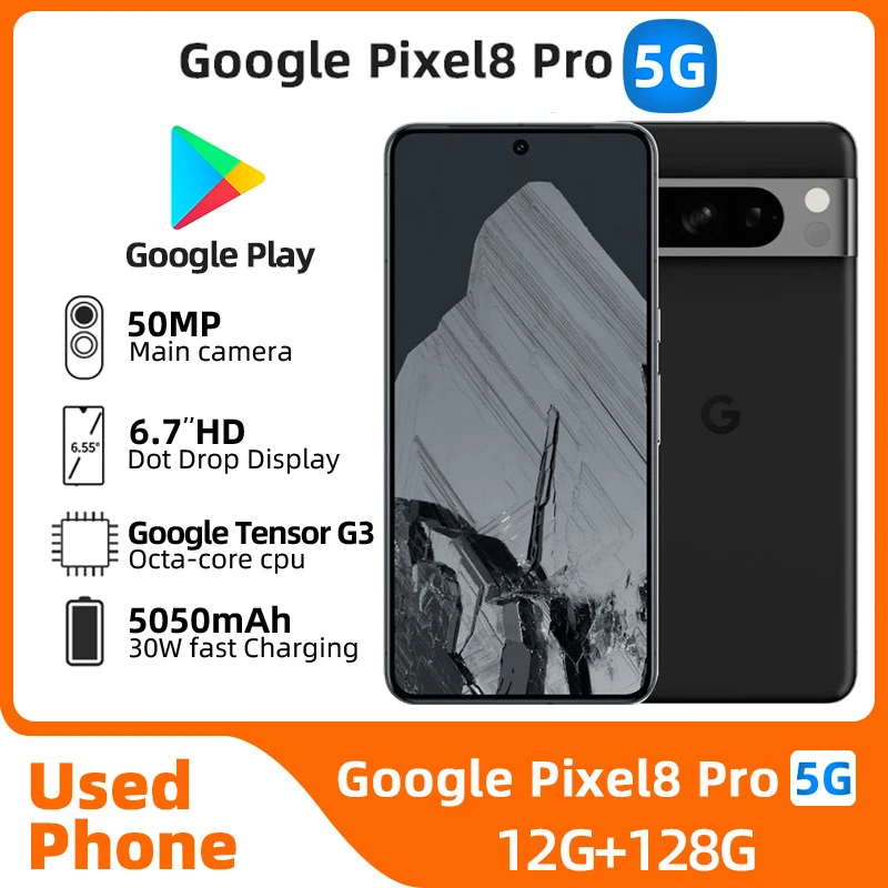 Google Pixel 8 Pro 5G Google 8 Pro 純正 128GB ROM NFC Android 5050mAh 中古携帯