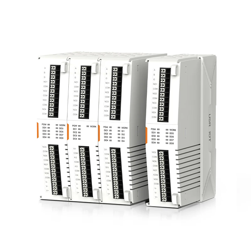 PUSR 4 * AI, 4 * DO/4 * DI, 4 * DO/4 * AI, 4 * AO/8 * DI IO Extender IO Controlador IO Sistema IO Módulo IO Design modular