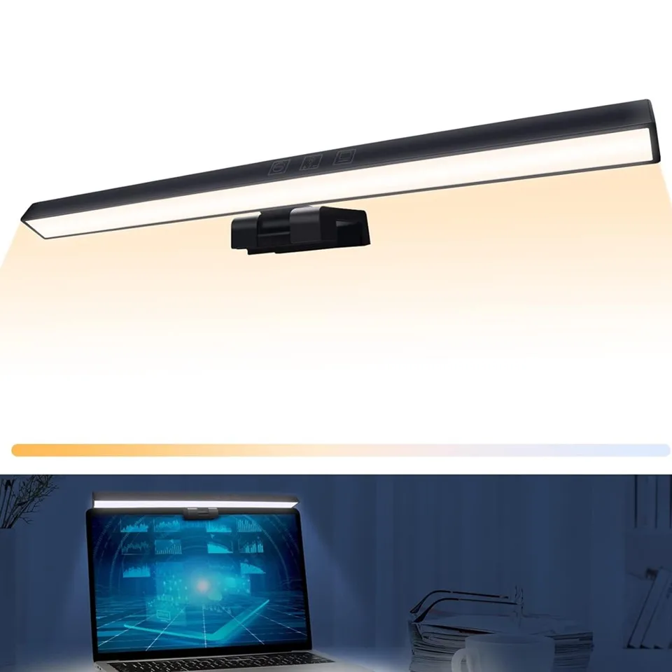 Eye-Care-Lampe de bureau LED pour écran d'ordinateur, 33cm, 50cm, barre lumineuse de moniteur PC, gradation en continu, lecture USB 62, lampes de table