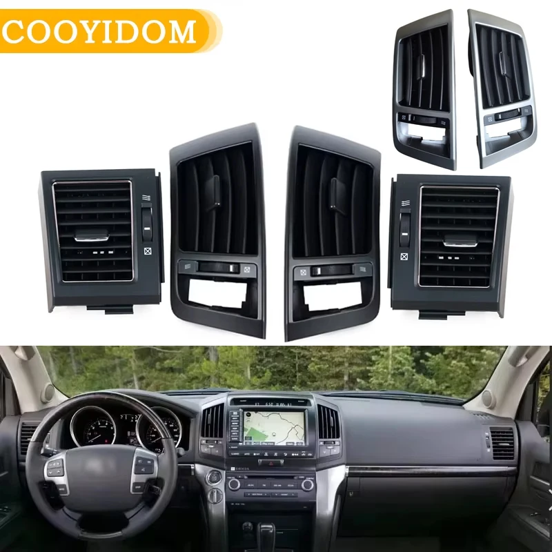 Для вентиляционных отверстий Toyota Land Cruiser 200 LC200 2008 2009 2010 2011 2012 2013, автомобильный кондиционер, выходная решетка, автомобильный Стайлинг