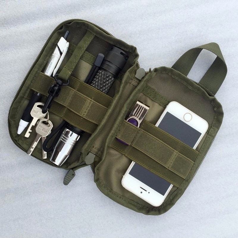 Bolsa EDC Molle, riñonera pequeña para acampar, senderismo, caza, accesorios, bolsa, soporte para funda de teléfono móvil, bolsas EMT para deportes al aire libre