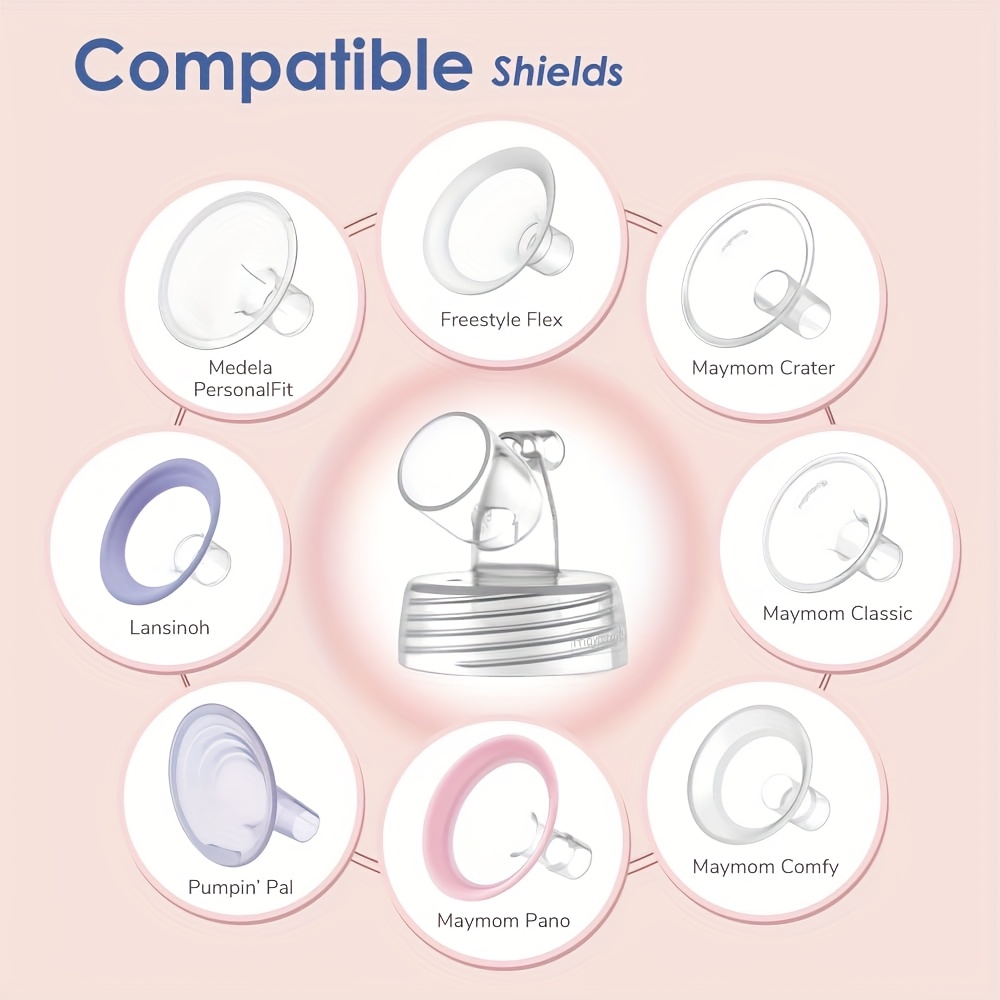 2-teiliger Flansch, kompatibel mit Spectra-Milchpumpenzubehör, abnehmbares Baby-Stillzubehör, Teile in Lebensmittelqualität