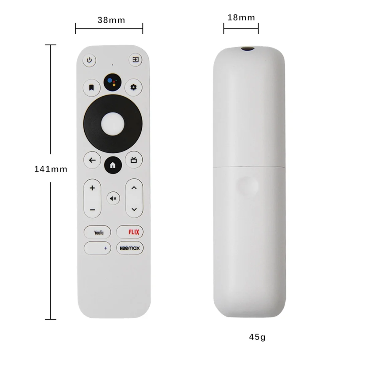 Newest Replace Voice Remote Control for MECOOL KM2 KM2 PLUS ONN Android 4K UHD TV Box Bluetooth Voice Remote White