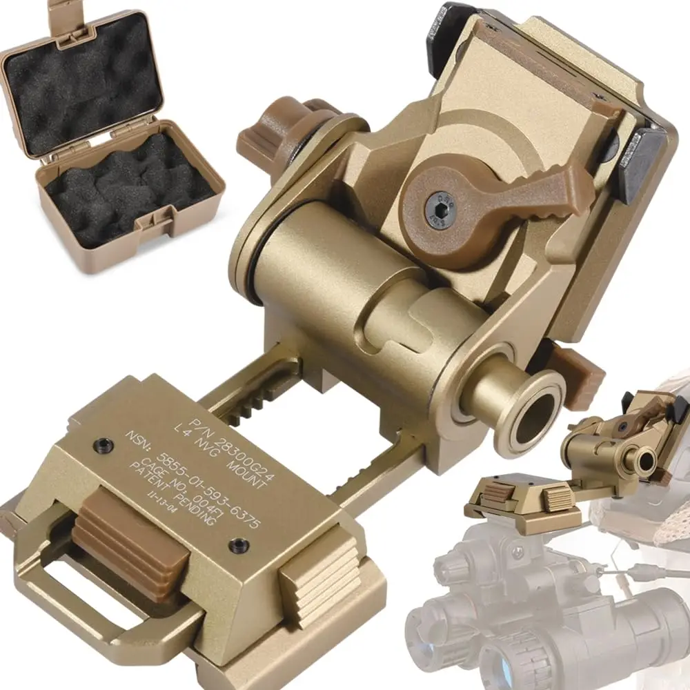 BOOIU NVG Mount PVS14/15/18 G24 Mount Aluminium L4G24 NVG Mount Helm für Nachtsichtbrille NVG Metall Helm Mount CS Spiele