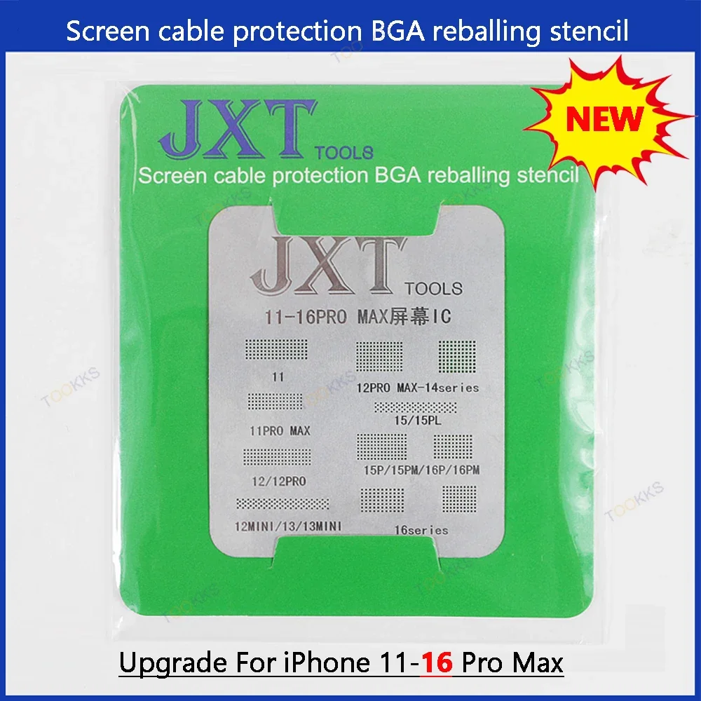 LCD Screen Display IC Protection BGA Reballing Stencils for iPhone 11 12 Pro 13 14 15 Pro Max Flex Screen Chip Steel Net