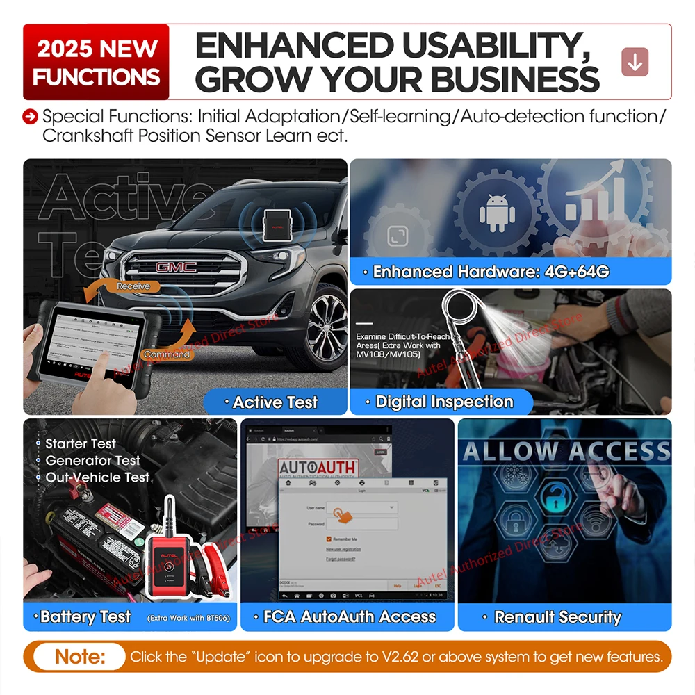 Autel maxicom mk808bt pro obd2 scanner ferramenta de verificação de diagnóstico do carro bluetooth scanner automotivo leitor de código obd2 pk mk808kbt mk808s