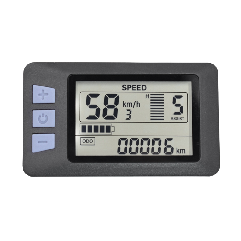 P3H Electric Bike LCD Display Meter Dashboard Meter Display Panel 24V 36V 48V 60V For Electric Scooter (6PIN)