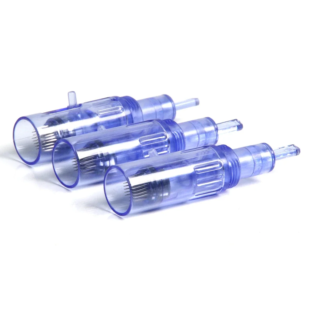 Cartuchos de microagulhas com tubo de seringa 9 12 36 pinos para mini pistola hydra mesoterapia injetor caneta de carimbo derma automática