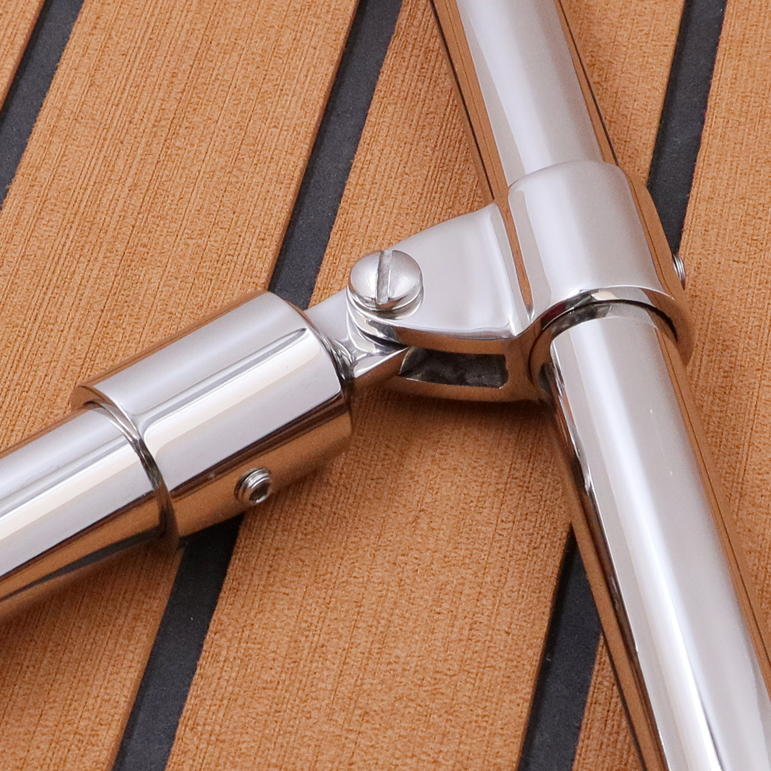 8 PCS Marine 316 Stainless Steel 2-Bow Bimini Top Hardware Fitting Set Deck Hinge Jaw Slide Eye End Fitting for 22/25mm Pipe