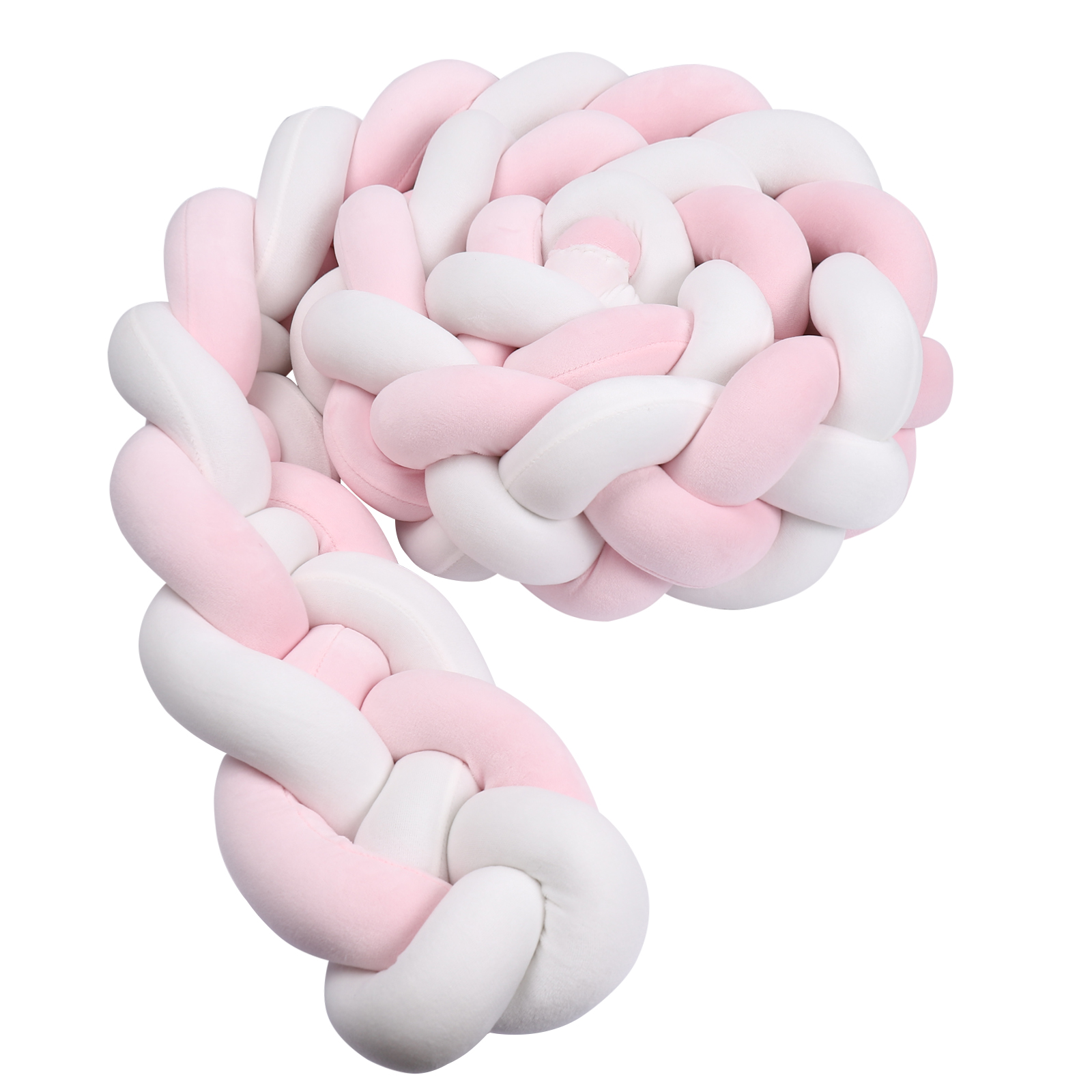 1m-3.6m bebê trança pára-choques nó travesseiro almofada para meninos meninas quatro trança protetor de berço cuna para bebe decoração do quarto