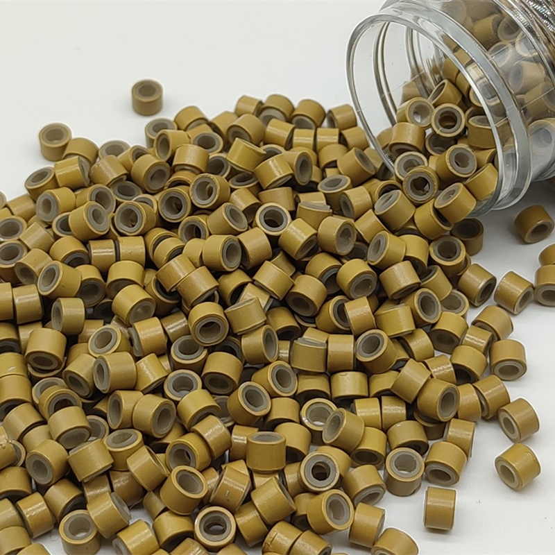 500 pçs extensões de cabelo micro anéis links contas 5mm silicone forrado contas para extensões de cabelo humano ferramenta-multi-colorido