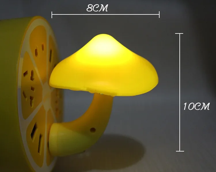 Quarto led night light cogumelo tomada de parede lâmpada ue eua plug branco quente sensor de controle de luz quarto luz decoração para casa