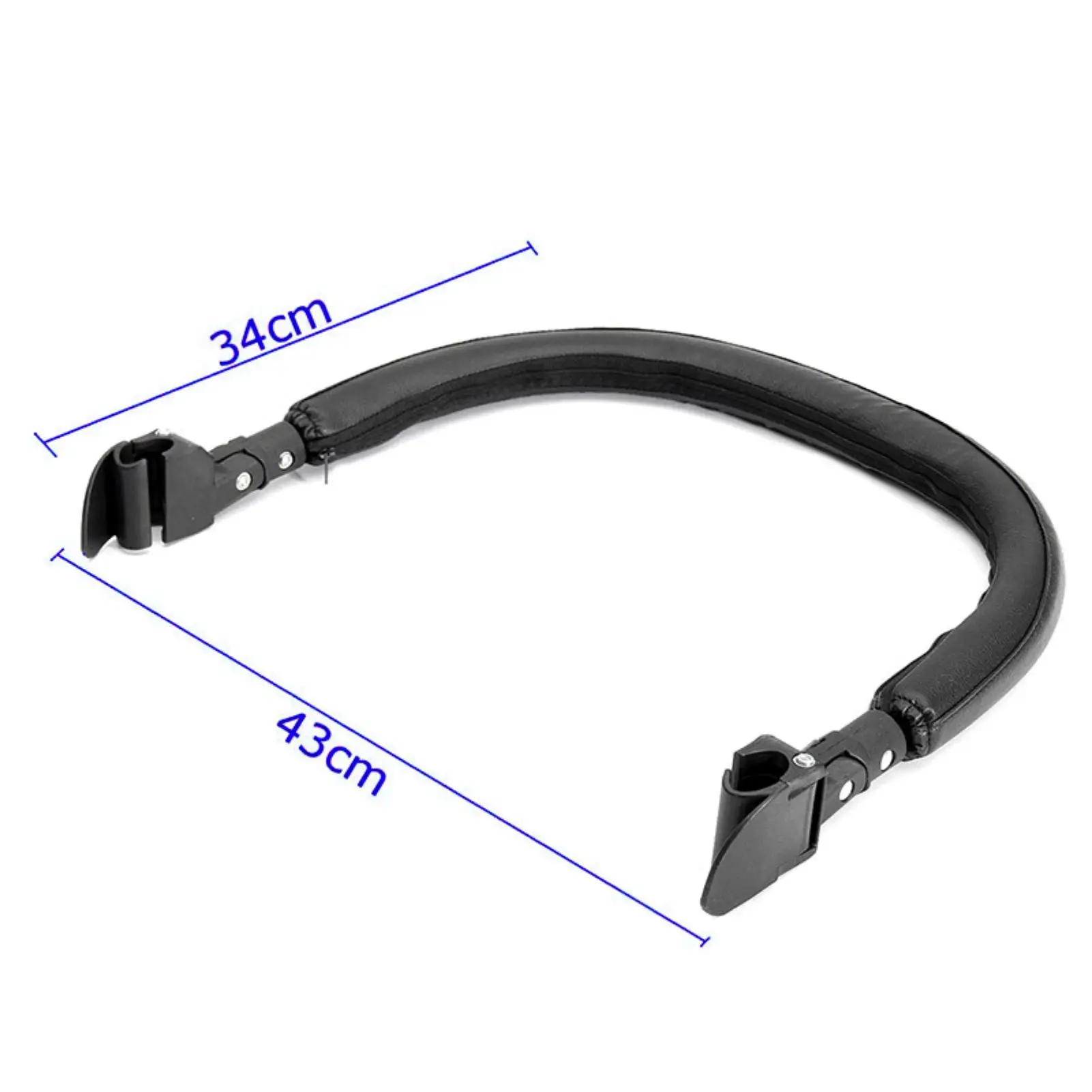Baby Trolley Pushchair Armrest Handle, fácil de usar, Design Adequado para Substituição de Bumper Bar, Conveniente de instalar