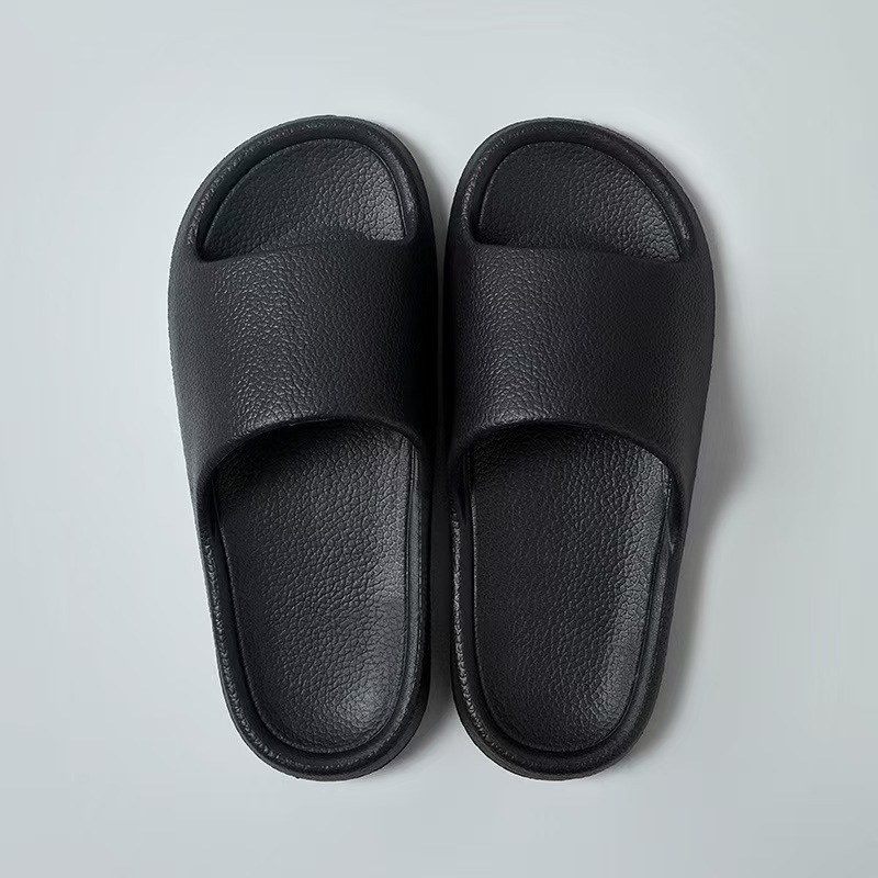 ผู้หญิงรองเท้าแตะชายหาดสีทึบ Mens หนาในร่มห้องน้ํา Anti SLIP รองเท้าฤดูร้อนรองเท้าแตะคู่