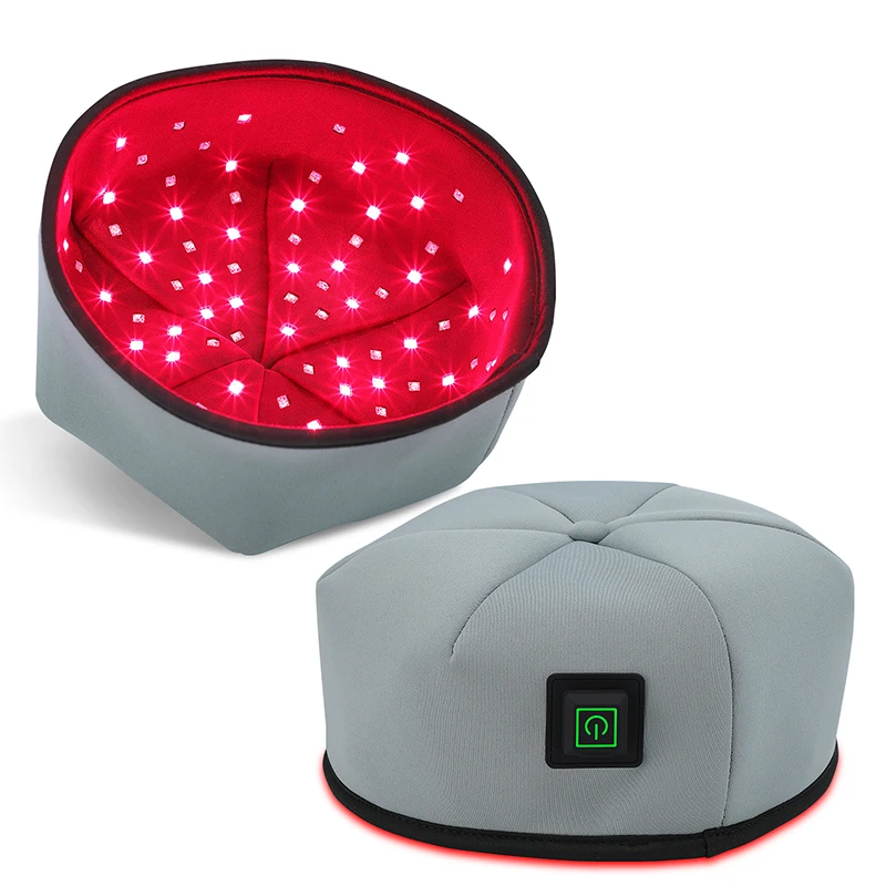 อุปกรณ์หมวกบําบัดด้วยแสงสีแดงใกล้หมวกกันน็อค LED อินฟราเรดสําหรับการเจริญเติบโตของเส้นผมการรักษาหมวกป้องกันการสูญเสียศีรษะผ่อนคลายบรรเทาหนังศีรษะ