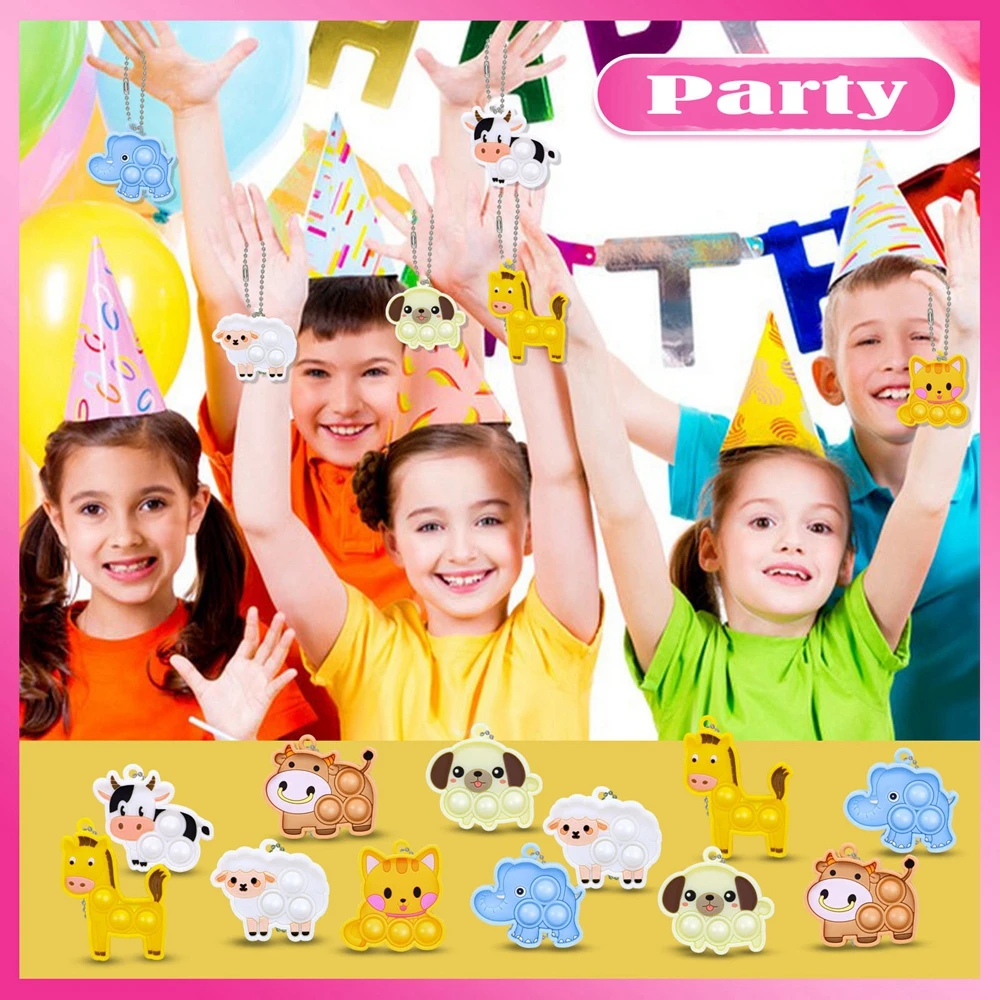 7/21PCSสําหรับเด็กผู้ใหญ่ใหม่สัตว์แกะแมวสุนัขPop Fidgetของเล่นPush Bubble Poppers Sensoryความเครียดบรรเทาของเล่นparty ...