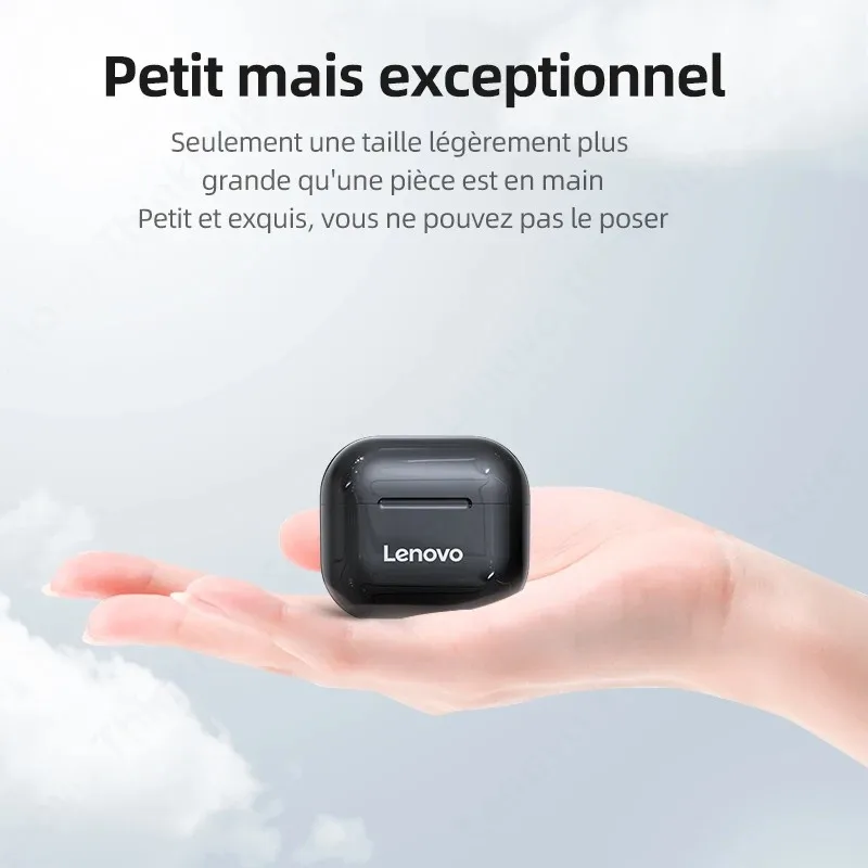 Lenovo LP40 sans fil Bluetooth écouteurs TWS contrôle tactile casque de jeu HD appel avec micro écouteurs 2025 nouveau choix